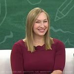 Deena Margolin’s burgundy scalloped dress on Today
