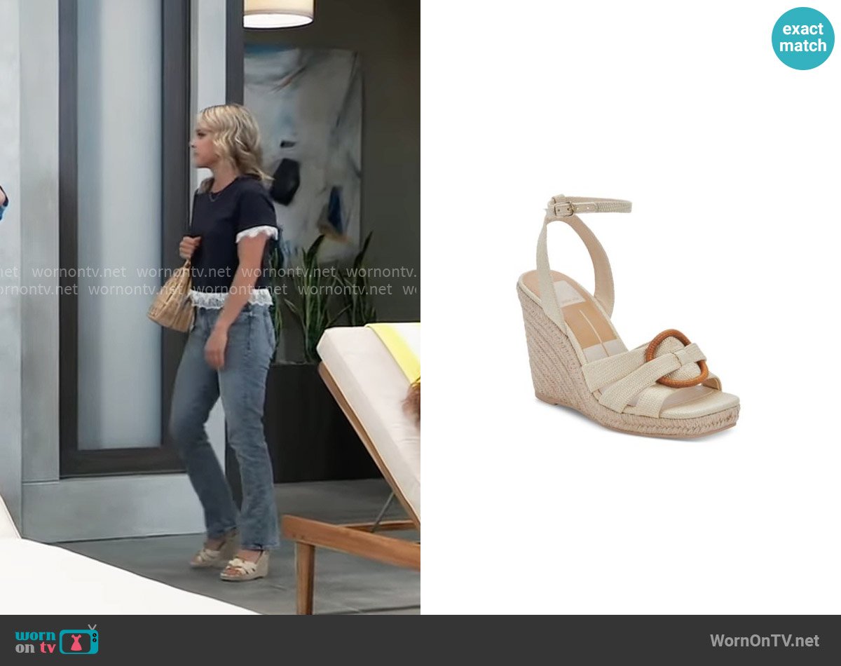 Dolce Vita Maze Wedge Sandal worn by Maxie Jones (Nicole Paggi) on General Hospital