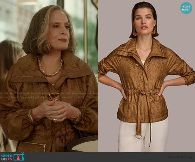 Donna Karan Tie-Waist Front-Zip Jacket worn by Gia (Patti LuPone) on And Just Like That