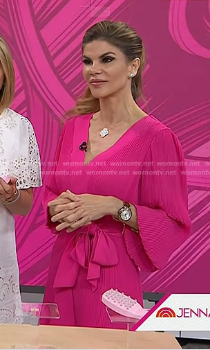 Dr. Dendy Engelman’s pink pleated dress on Today