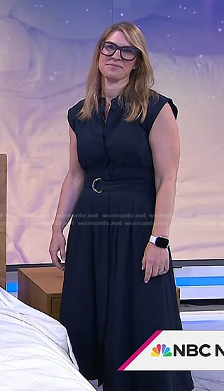 Dr. Shelby Harris’s navy belted shirtdress on Today