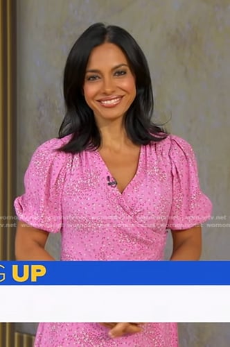 Dr. Tara Narula’s pink wrap dress on Good Morning America