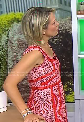 Dylan's red embroidered dress on Today