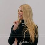Alexia’s black cropped turtleneck top and leggings on The Real Housewives of Miami