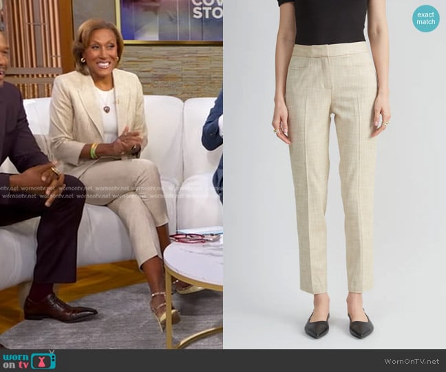Elie Tahari Melange Slim Pant worn by Robin Roberts on Good Morning America