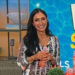Elizabeth Werner’s printed dress on CBS Mornings