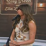 Ella Langley’s beige cutouts mini dress on Today