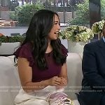 Emilie’s white floral pants on Today