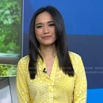 Emilie’s yellow print button down shirt on Today