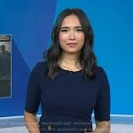 Emilie’s navy button detail dress on Today