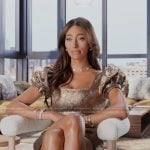 Emira’s metallic confessional dress on Next Gen NYC