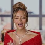 Emira’s red confessional jacket on Next Gen NYC