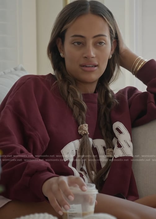 Emira’s red sweatshirt on Next Gen NYC