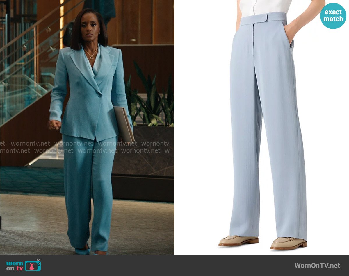 Emporio Armani Jacquard Wide Leg Pants worn by Olympia (Skye P. Marshall) on Matlock