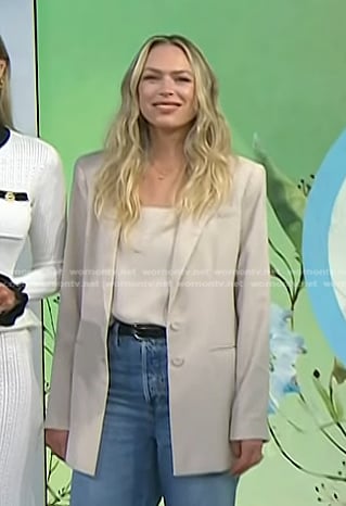Erin Foster's beige blazer on Today