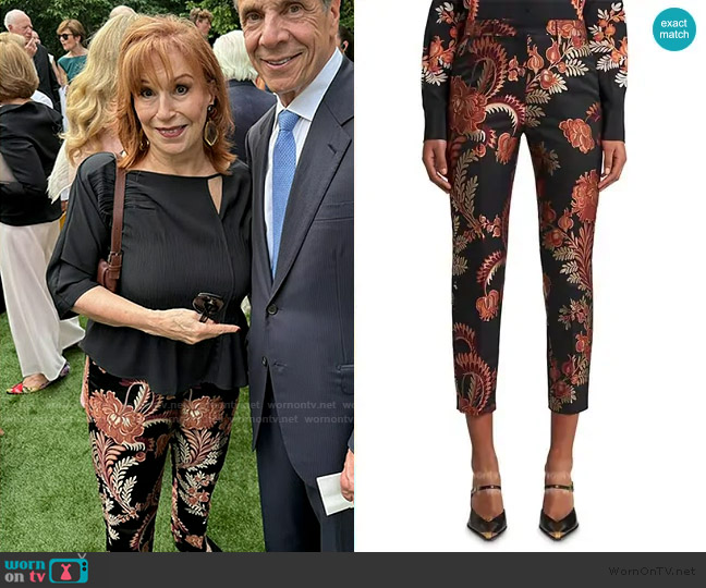 Etro Floral Jacquard Cigarette Trousers worn by Joy Behar on The View