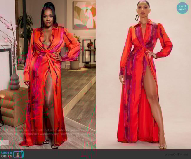 Fashion Nova Gabriella Long Sleeve Maxi Dress worn by Jasmine Goode on The Valley