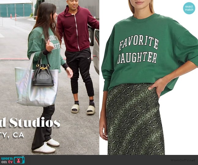 Favorite Daughter Collegiate Sweatshirt worn by Michelle Saniei on The Valley