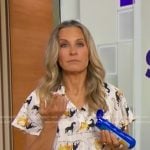Becky Worley’s white horse print top on Good Morning America