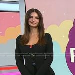 Emily Ratajkowski’s black scoop neck top on Today