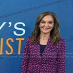 Joy’s navy floral blazer and pant suit on Today