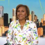 Robin’s floral button front blouse on Good Morning America
