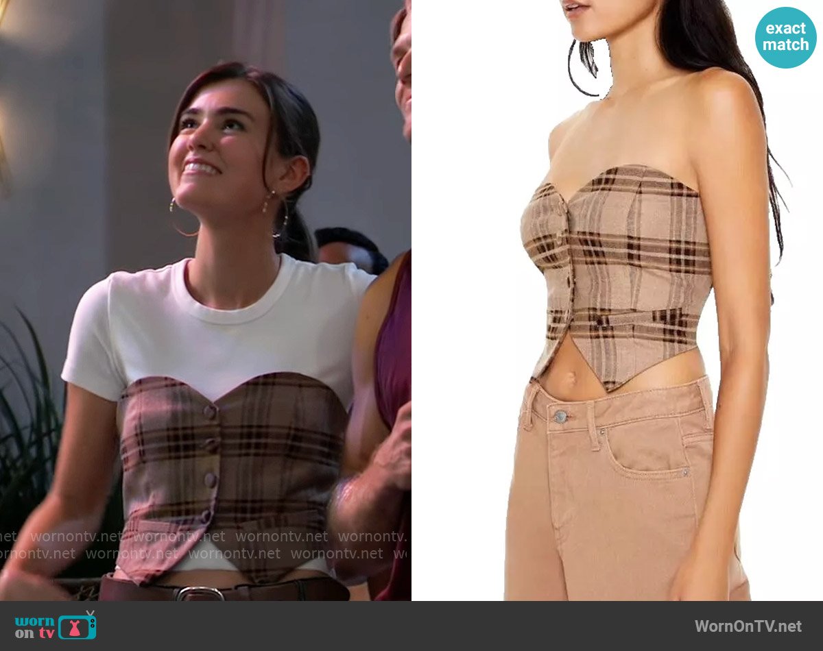 Forever 21 Sweetheart Tube Top worn by Emma Scorpio-Drake (Braedyn Bruner) on General Hospital