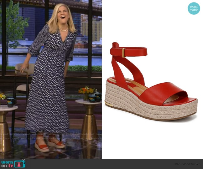 Kristen Johnston’s red sandals on Live with Kelly