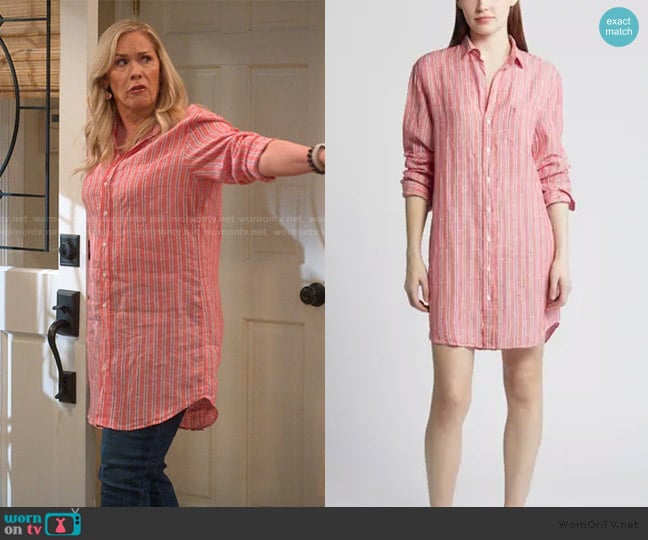 Frank & Eileen Mary Classic Long Sleeve Shirtdress worn by Leanne Murphy (Leanne Morgan) on Leanne