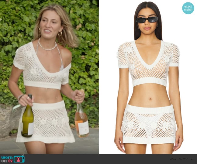 Frankies Bikinis Adaline Crochet Top worn by Danielle on Next Gen NYC