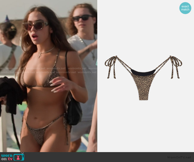 Frankies Bikinis Bikini Bottoms in Baby Leopard worn by Ariana Biermann on Next Gen NYC