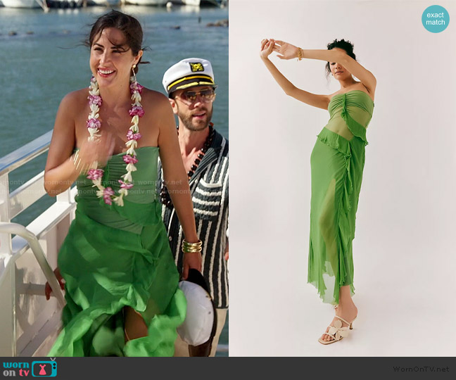 Free People Maresca Strapless Dress worn by Michelle Saniei on The Valley