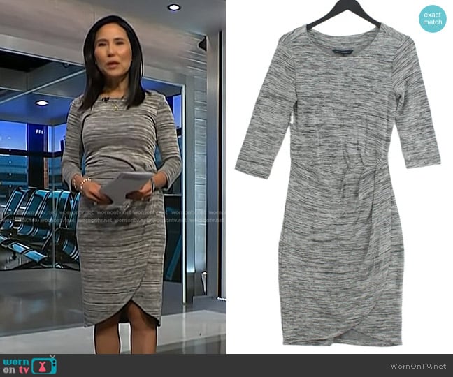 French Connection Marled 3/4 Sleeve Midi Dress worn by Vicky Nguyen on NBC News Daily