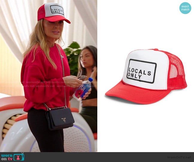 Friday Feelin Locals Only Patch Trucker Hat worn by Tamra Judge on The Real Housewives of Orange County