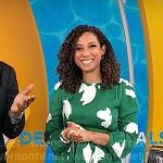 Gabrielle Kerr’s green floral dress on CBS Mornings