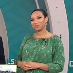 Gabrielle Kerr’s green floral top on CBS Mornings