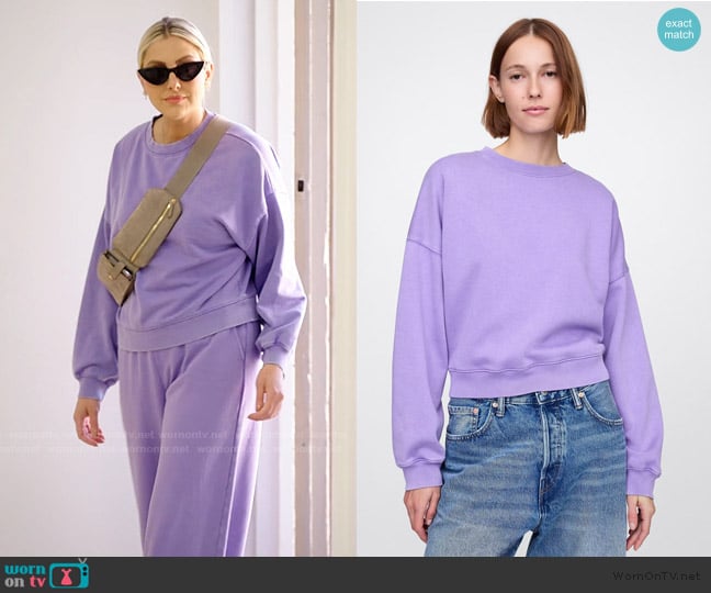 Gap VintageSoft Wedge Crewneck Sweatshirt worn by Gina Kirschenheiter on The Real Housewives of Orange County