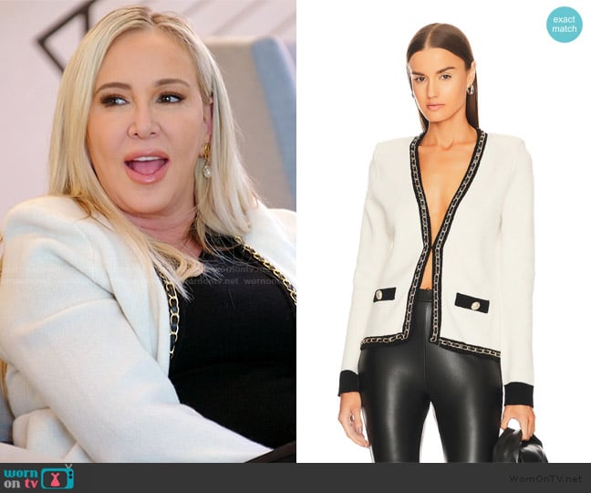 Generation Love Senna Chain Cardigan worn by Shannon Beador on The Real Housewives of Orange County