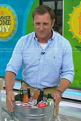 George Oliphant’s blue check shirt on Today