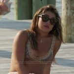 Gia’s snakeskin print bikini top on Next Gen NYC