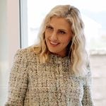 Gina’s green tweed blazer on The Real Housewives of Orange County