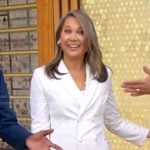 Ginger’s white patch pocket blazer on Good Morning America