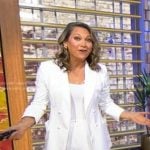 Ginger's white patch pocket blazer on Good Morning America