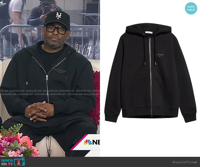 Givenchy Regular Fit Zip Hoodie worn by Omar Epps on Today