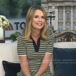 Savannah’s green striped polo dress on Today
