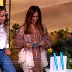 Gretta’s paisley print blouse and pants on The View