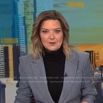 Christine Romans’ grey denim blazer on NBC News Daily