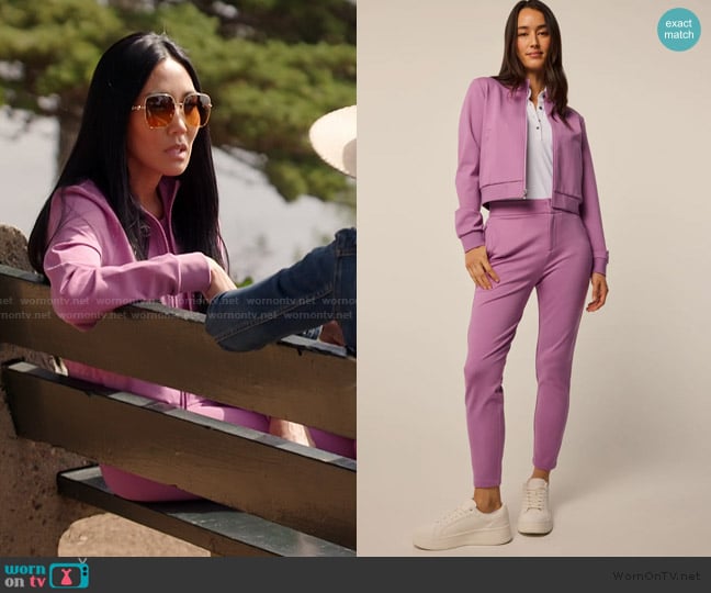 Greyson Drea Bomber Jacket worn by Katie Ginella on The Real Housewives of Orange County