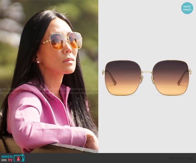 Gucci Horsebit Square Sunglasses worn by Katie Ginella on The Real Housewives of Orange County
