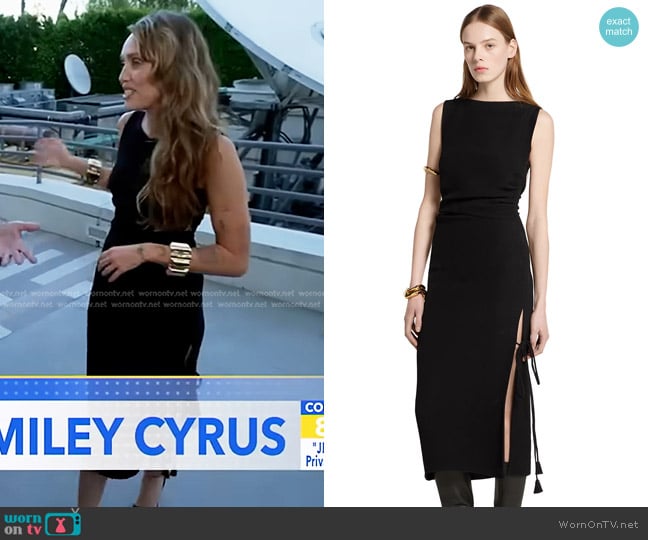 Gucci Silk crêpe Dress with Embroidery worn by Miley Cyrus on Good Morning America